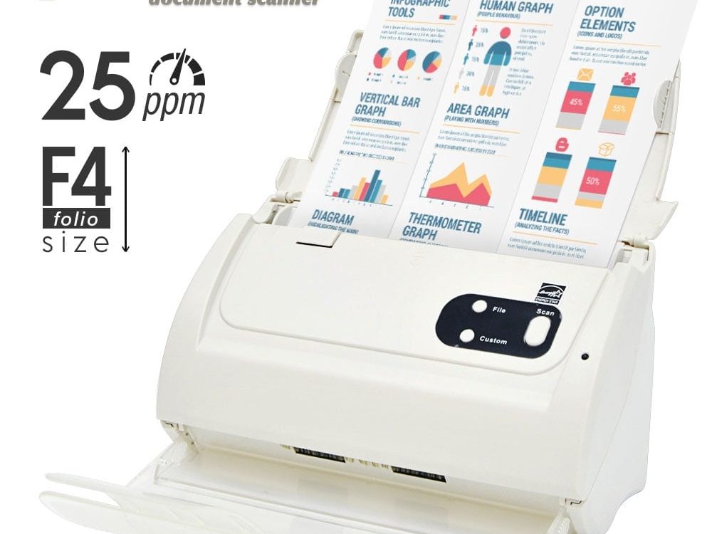 Scanner Plustek SmartOffice PS283 – 25 Lembar/menit (F4/Folio/Legal)