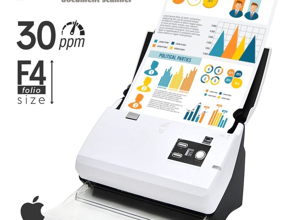 Scanner Plustek SmartOffice PS30D – 30 Lembar/menit (F4/Folio/Legal)