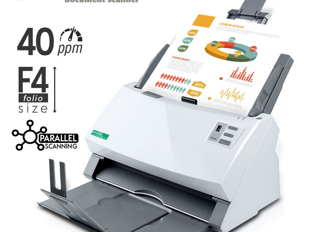 Scanner Plustek SmartOffice PS3140U – 40 Lembar/menit (F4/Folio/Legal)